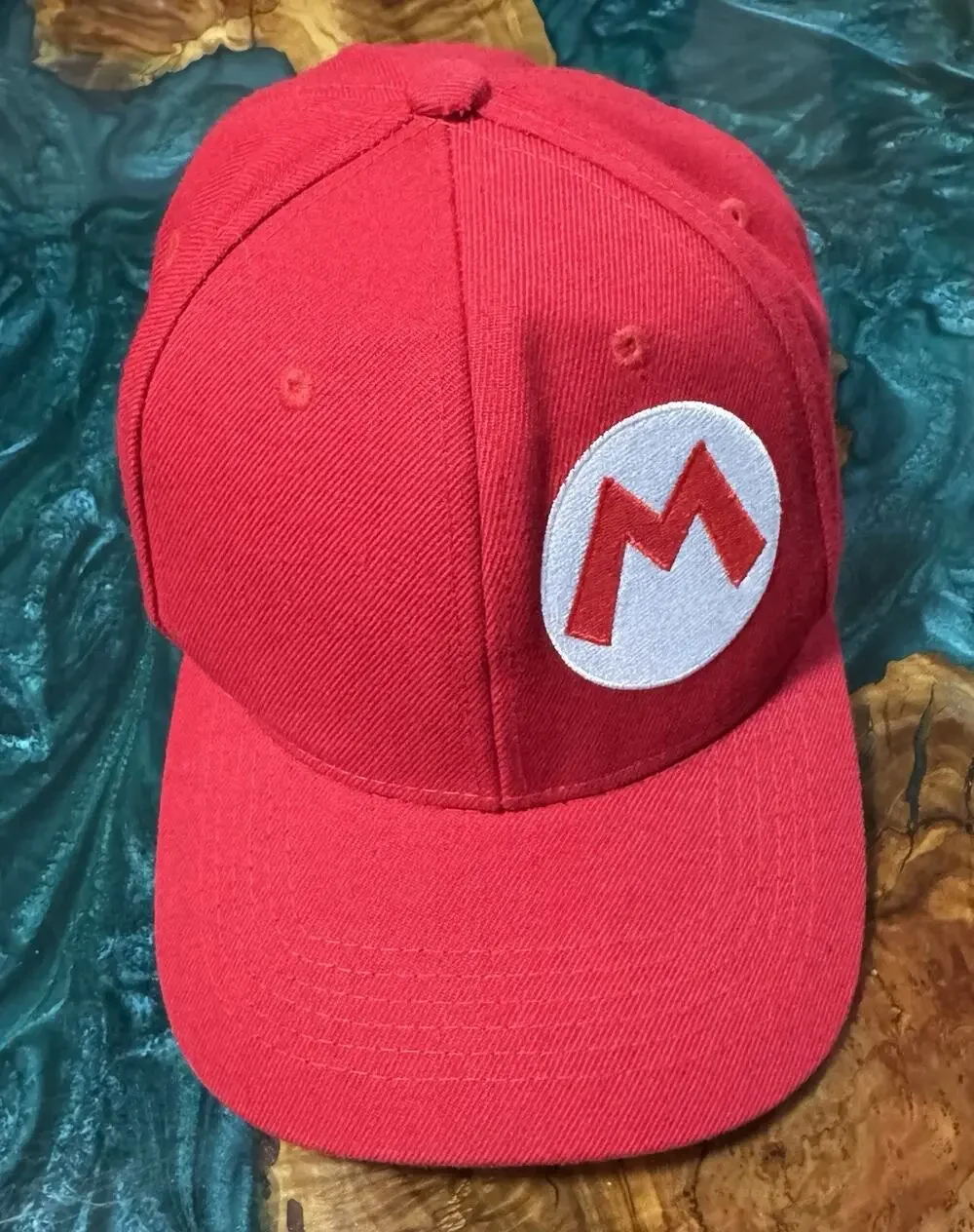 Nintendo Themed Super Mario Bros Hat Cap Snap-Back Youth Red White Logo